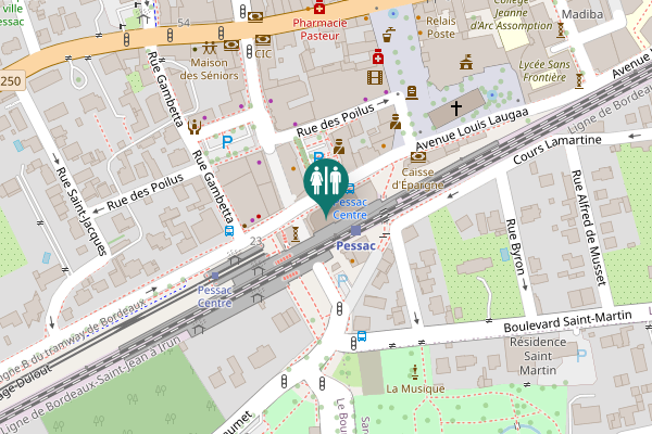Map showing location of Avenue Eugène et Marc Dulout 4 ter Toilet