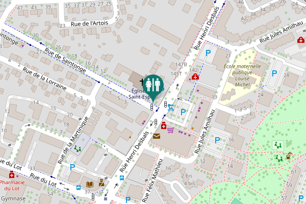 Map showing location of Rue de Saintonge 2 Toilet