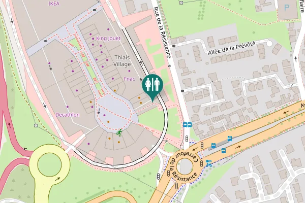 Map showing location of Rue de la Résistance 39 Toilet
