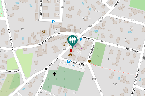 Map showing location of Rue des Écoles 399 Toilet