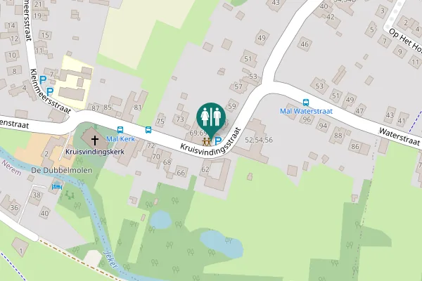 Map showing location of Kruisvindingsstraat 67 Toilet