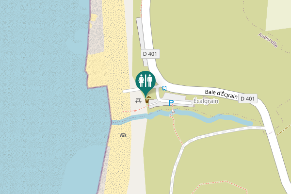 Map showing location of Baie d’Écalgrain 2 Toilet