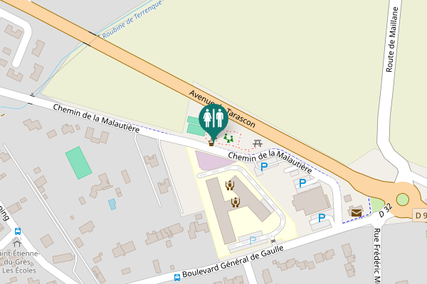 Map showing location of Chemin de la Malautière Toilet