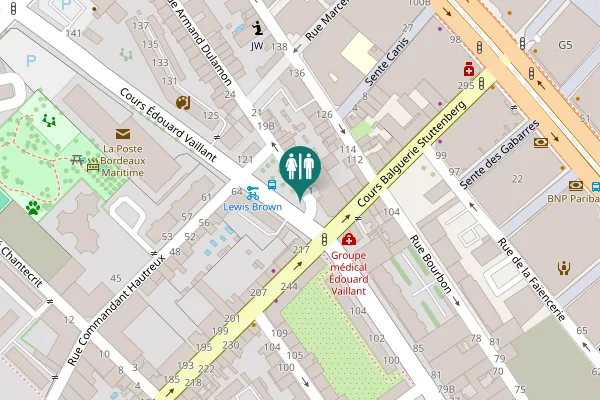 Map showing location of Rue Armand Dulamon 1 Toilet