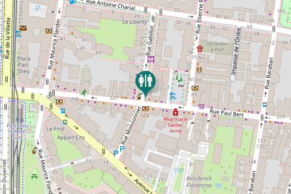 Map showing location of Sanitaire Public de la Rue Gabillot