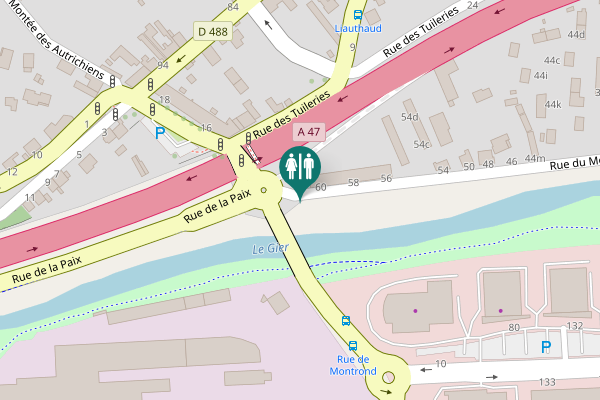 Map showing location of Rue du Moulin 60 Toilet