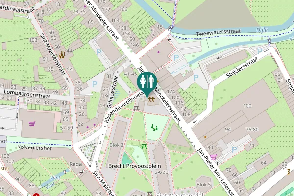 Map showing location of Rijdende-Artillerielaan Blok 3 Toilet