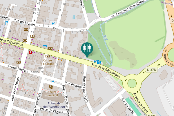 Map showing location of Rue de la République 1 Toilet