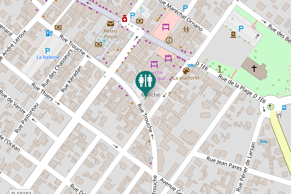 Map showing location of Rue Trouche 25 Toilet
