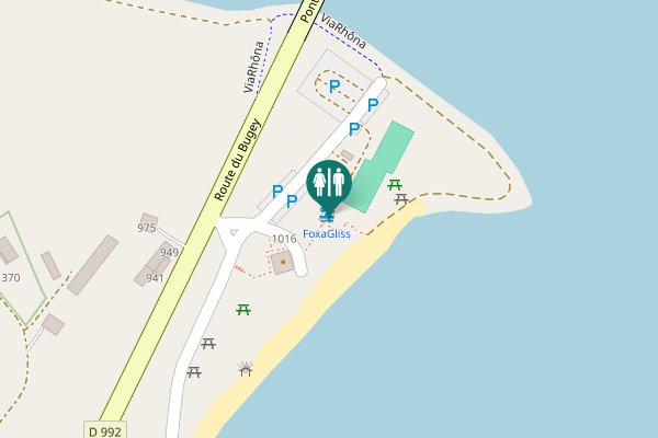 Map showing location of Murs-et-Gélignieux Toilet