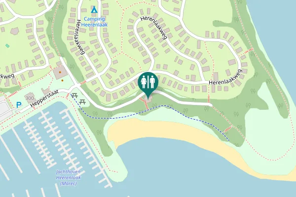 Map showing location of Herenlaakweg Toilet