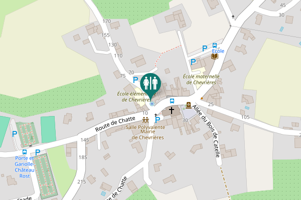 Map showing location of Montée de Château Rostaing 5 Toilet