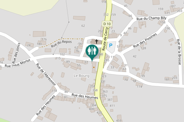 Map showing location of Rue l'Huy Morlot 30 Toilet