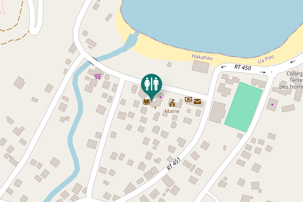 Map showing location of RT 452 Toilet