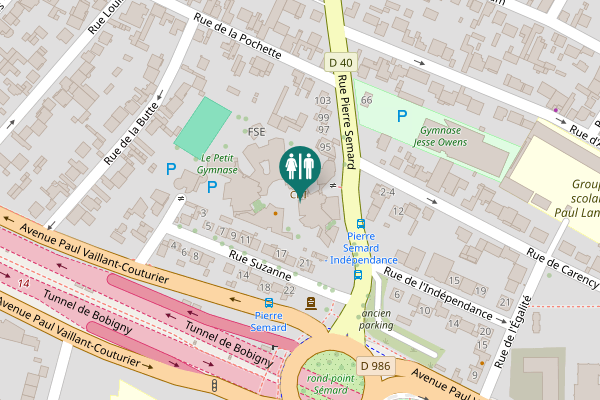 Map showing location of Rue Pierre Semard 86 Toilet