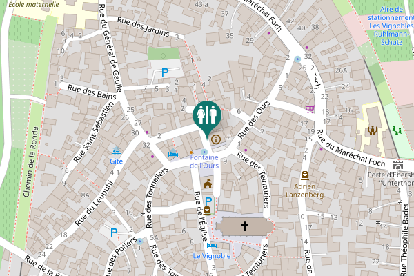 Map showing location of Rue des Marchands 7 Toilet