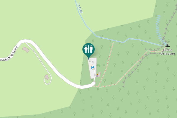 Map showing location of Route de la Luire Toilet