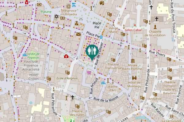 Map showing location of Place Pie 18 Toilet