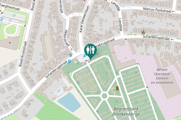 Map showing location of Scharebrugstraat 112 Toilet