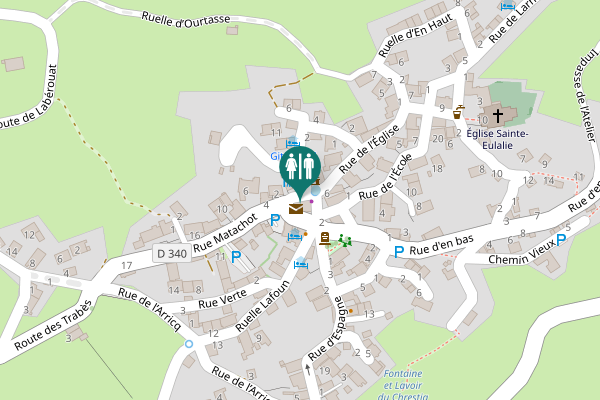 Map showing location of Place du Village 3 Toilet