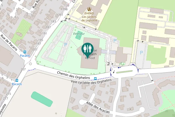 Map showing location of Chemin de Leysotte 132 Toilet