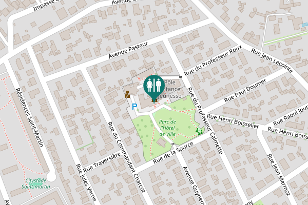 Map showing location of Rue du Professeur Calmette 14 bis Toilet