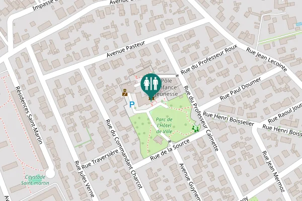 Map showing location of Rue du Professeur Calmette 14 bis Toilet