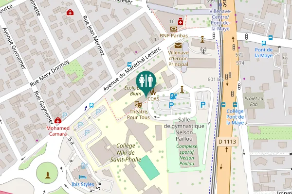 Map showing location of Avenue du Maréchal Leclerc 4 Toilet