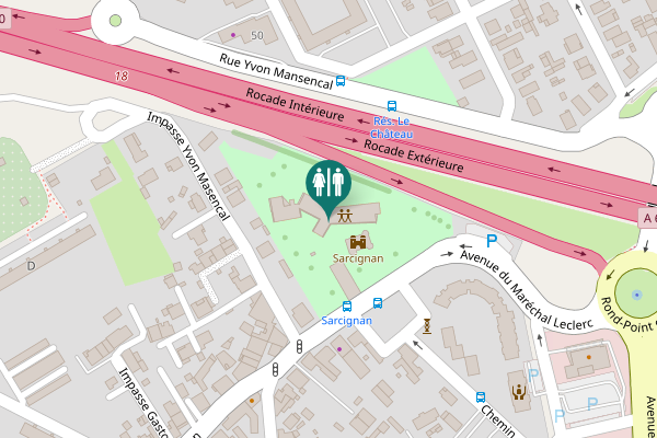 Map showing location of Avenue du Maréchal Leclerc 45 Toilet