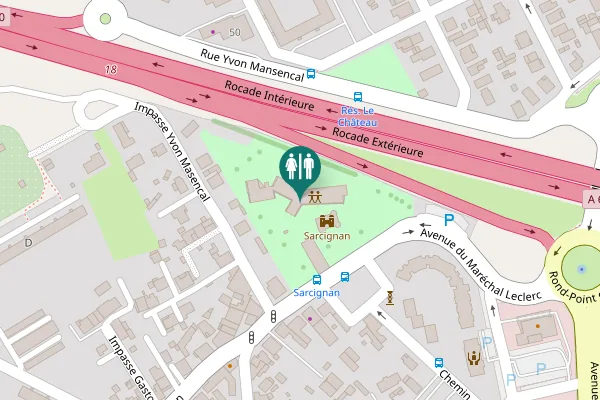 Map showing location of Avenue du Maréchal Leclerc 45 Toilet