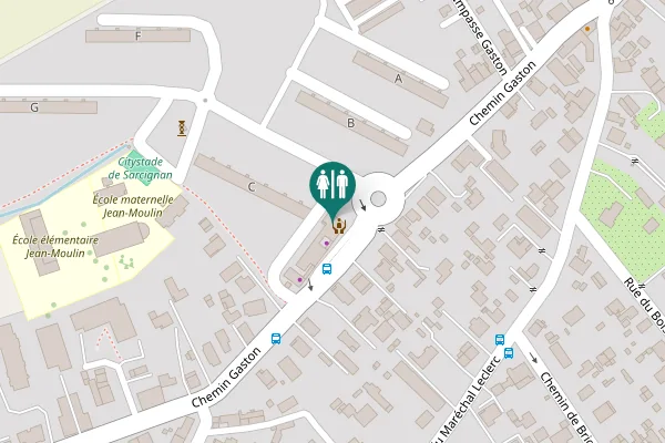 Map showing location of Chemin Gaston 33 Toilet