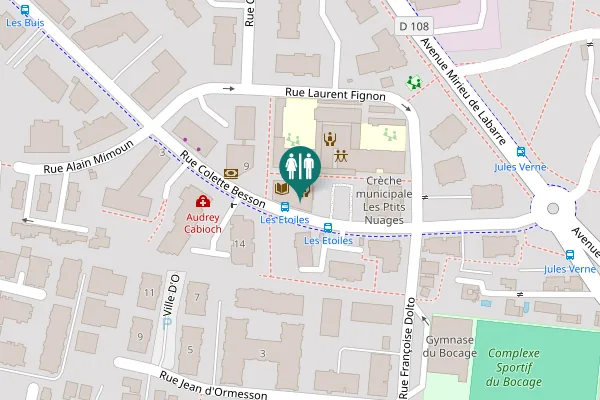 Map showing location of Rue Colette Besson 7 Toilet