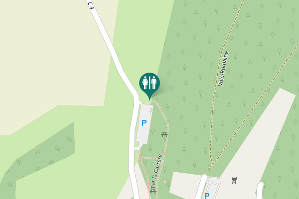 Map showing location of Par la Carrère Toilet