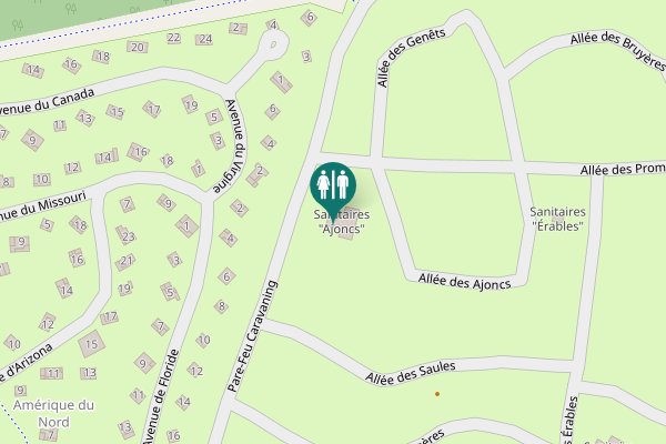 Map showing location of Pare-Feu Caravaning 2 Toilet