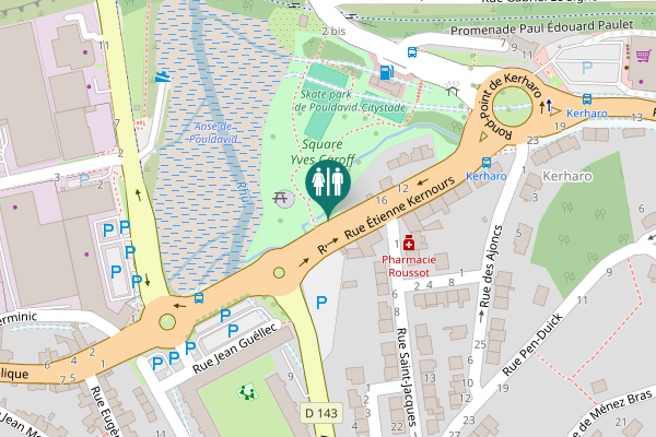 Map showing location of Rue Étienne Kernours 18 Toilet