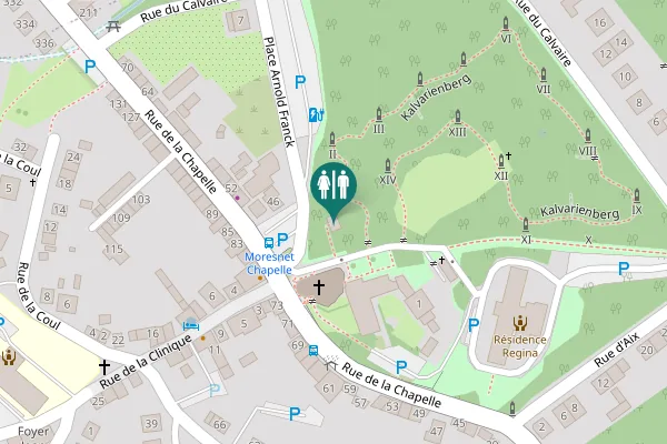 Map showing location of Kalvarienberg Toilet