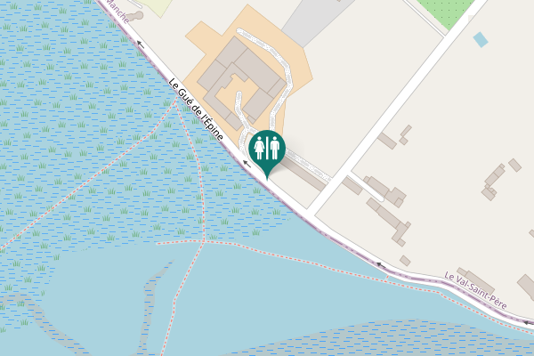 Map showing location of Le Gué de l'Épine Toilet