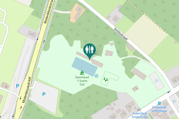 Map showing location of Smitsstraat 6 Toilet