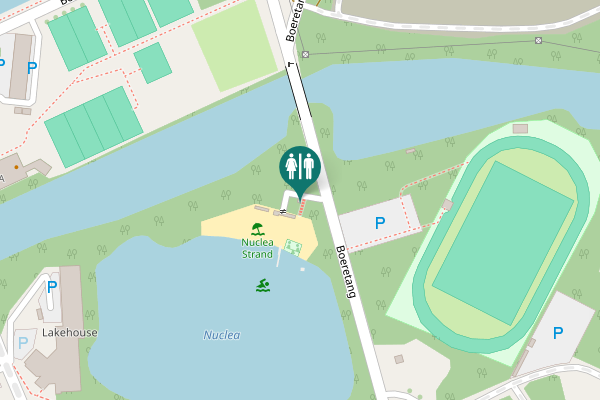 Map showing location of Boeretang Toilet
