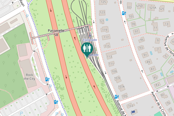 Map showing location of Brussels Toilet