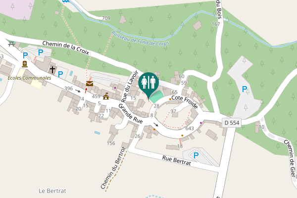Map showing location of Venelle de l'Engobe 16 Toilet
