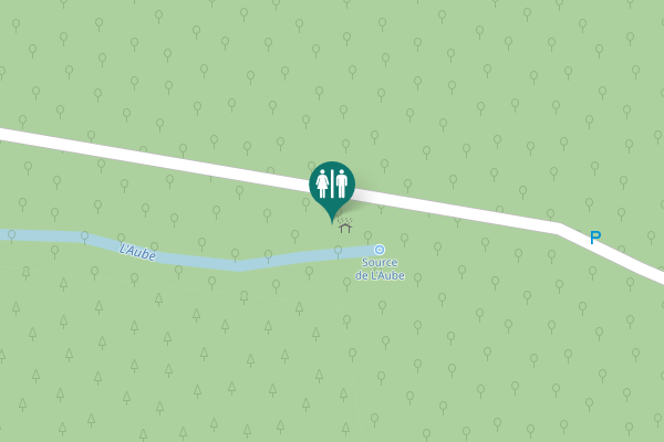 Map showing location of Auberive Toilet