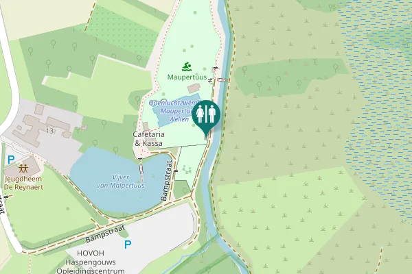 Map showing location of Bampstraat Toilet