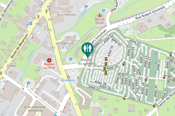 Map showing location of Rue Robert Schuman 30 Toilet