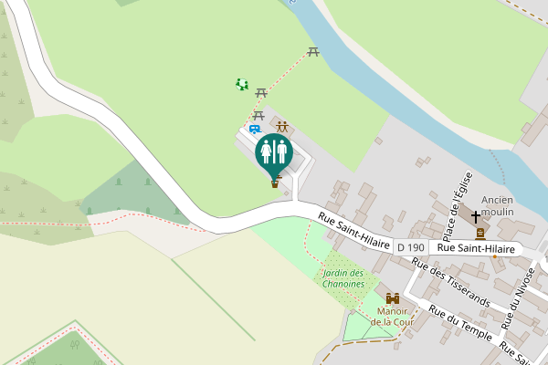 Map showing location of Rue Saint-Hilaire Toilet