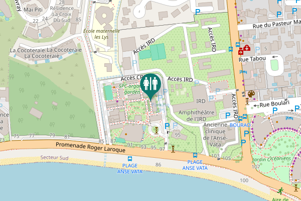 Map showing location of Accès CPS Toilet