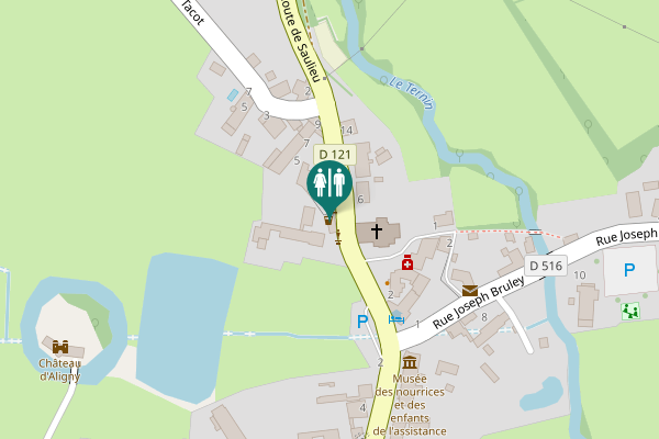 Map showing location of Route de Saulieu 3 Toilet