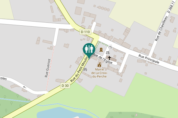 Map showing location of Rue du Petit Moulin Toilet