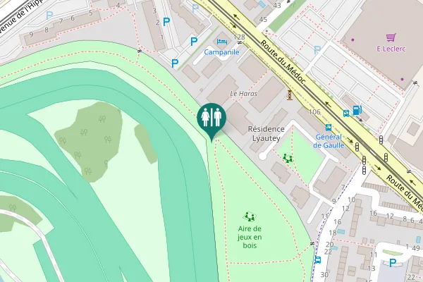 Map showing location of Toilette sèche