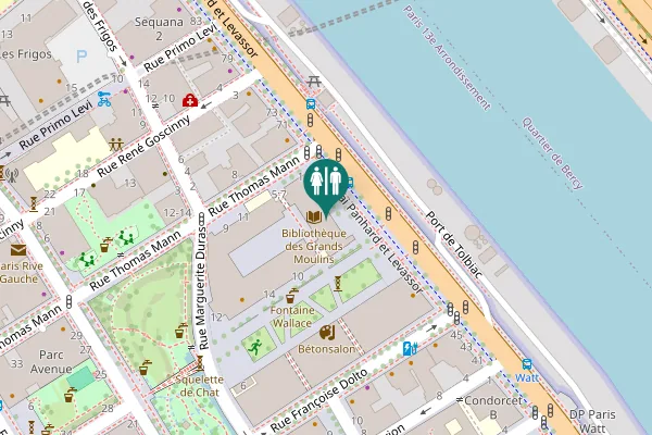 Map showing location of Quai Panhard et Levassor 59 Toilet